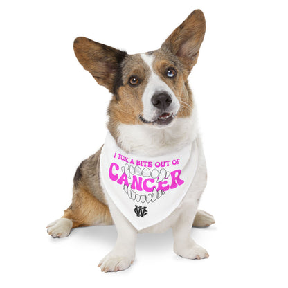 Bite Out of Cancer (Pink) - Dog Bandana