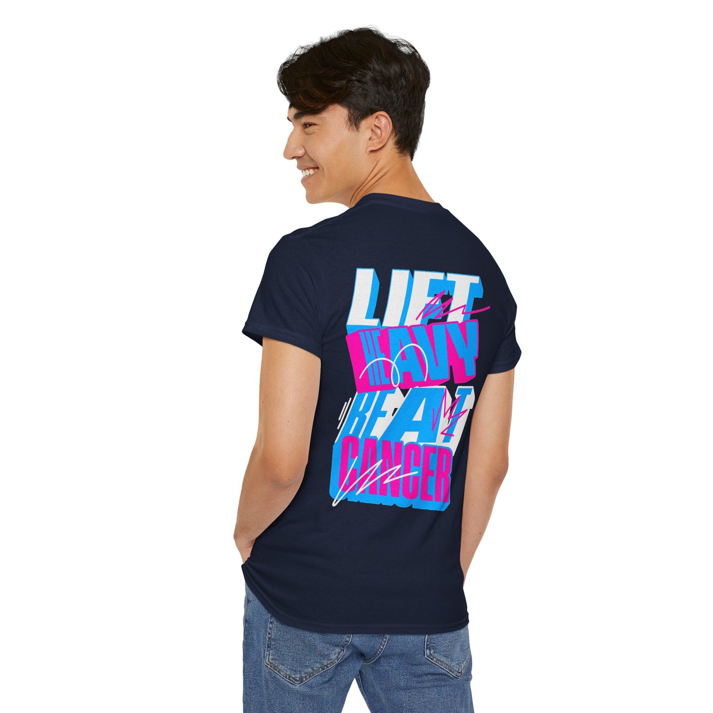 Lift Heavy Beat Cancer (Men's) - Heavy Cotton Tee