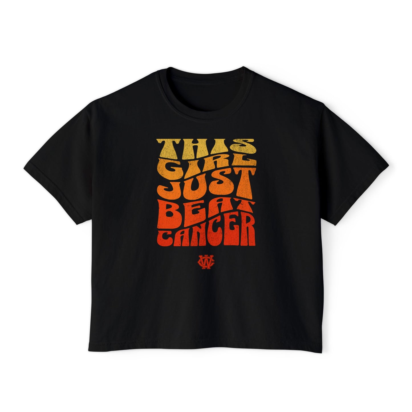 This Girl Beat Cancer (Orange) - Women's Boxy Tee