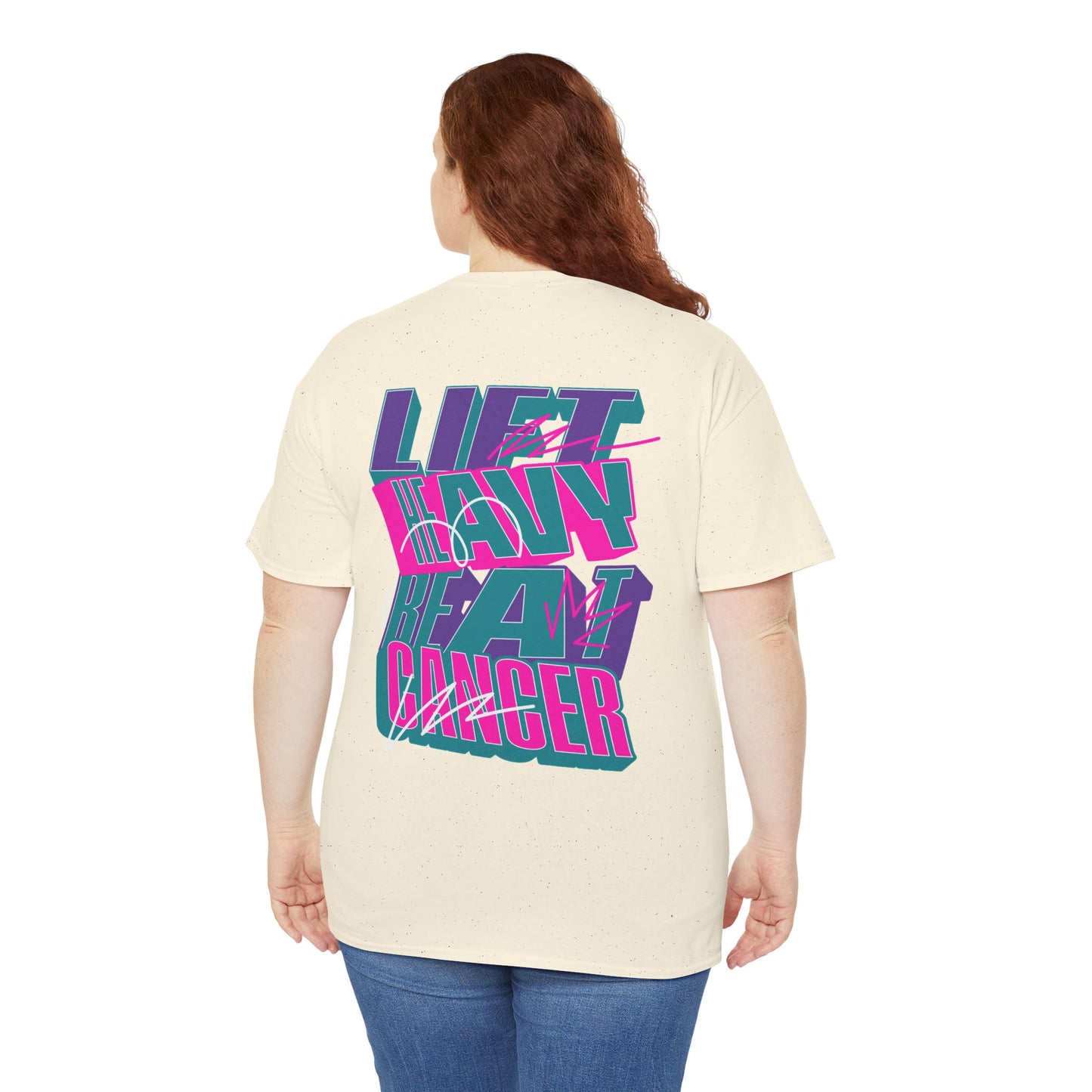 Lift Heavy Beat Cancer Thyroid (Women's) - Heavy Cotton Tee