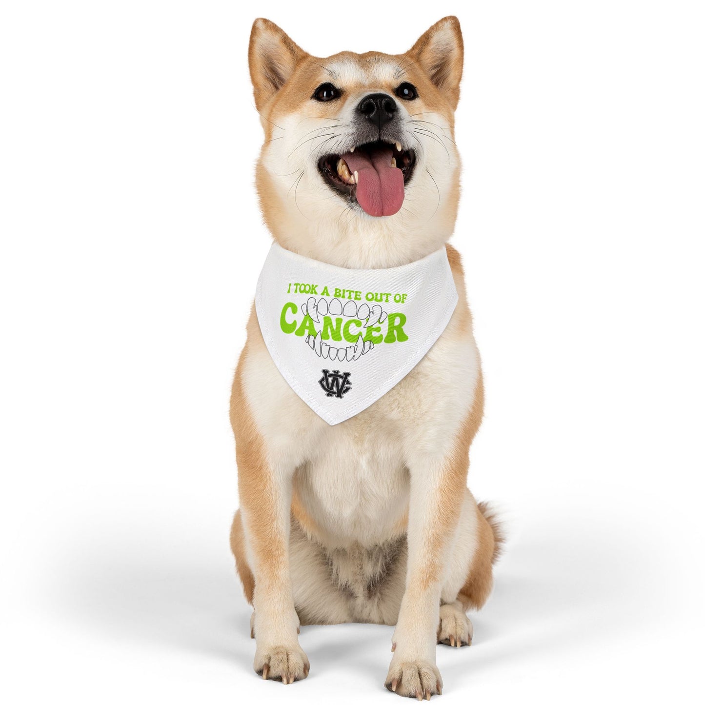 Take a Bite Out of Cancer (Green) - Dog Bandana