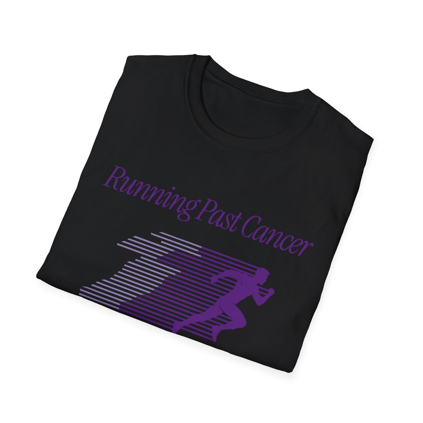 Running Past Cancer (Male) Purple Graphic - T-Shirt