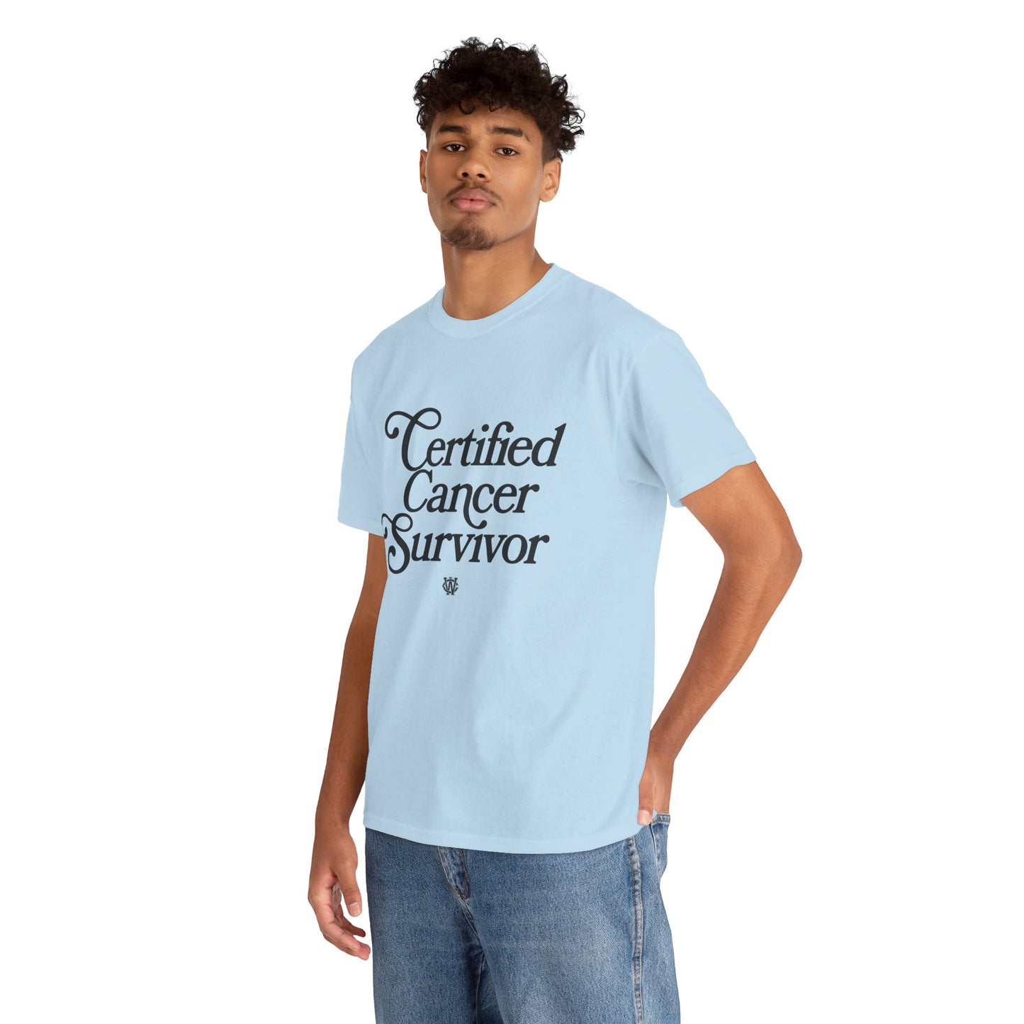 Certified Cancer Survivor - Unisex T-Shirt (Black Letters)
