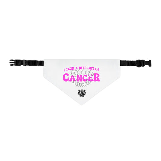 Bite Out of Cancer (Pink) - Dog Bandana