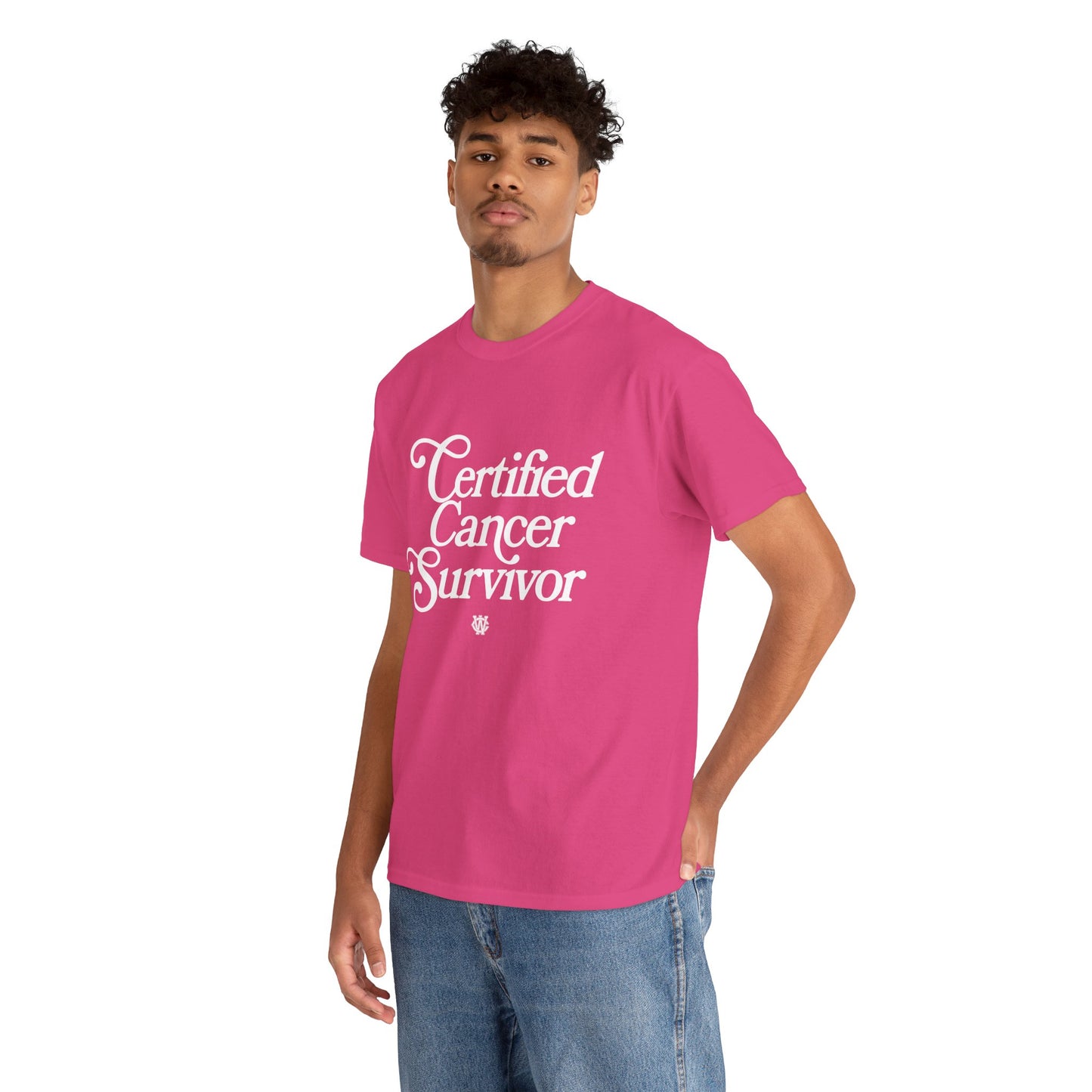 Certified Cancer Survivor - Unisex T-Shirt (White Letters)
