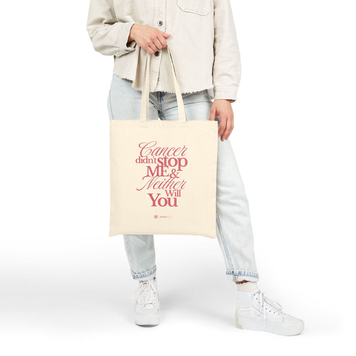Cancer Didn't Stop Me - Cotton Canvas Tote Bag