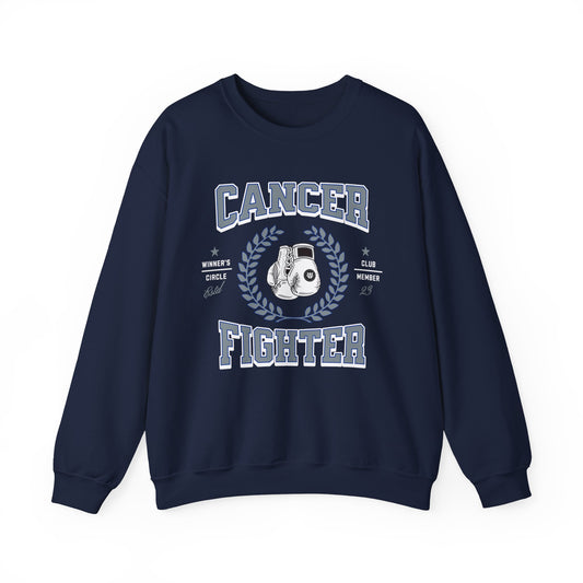 Cancer Fighter Crewneck Sweatshirt (Navy)