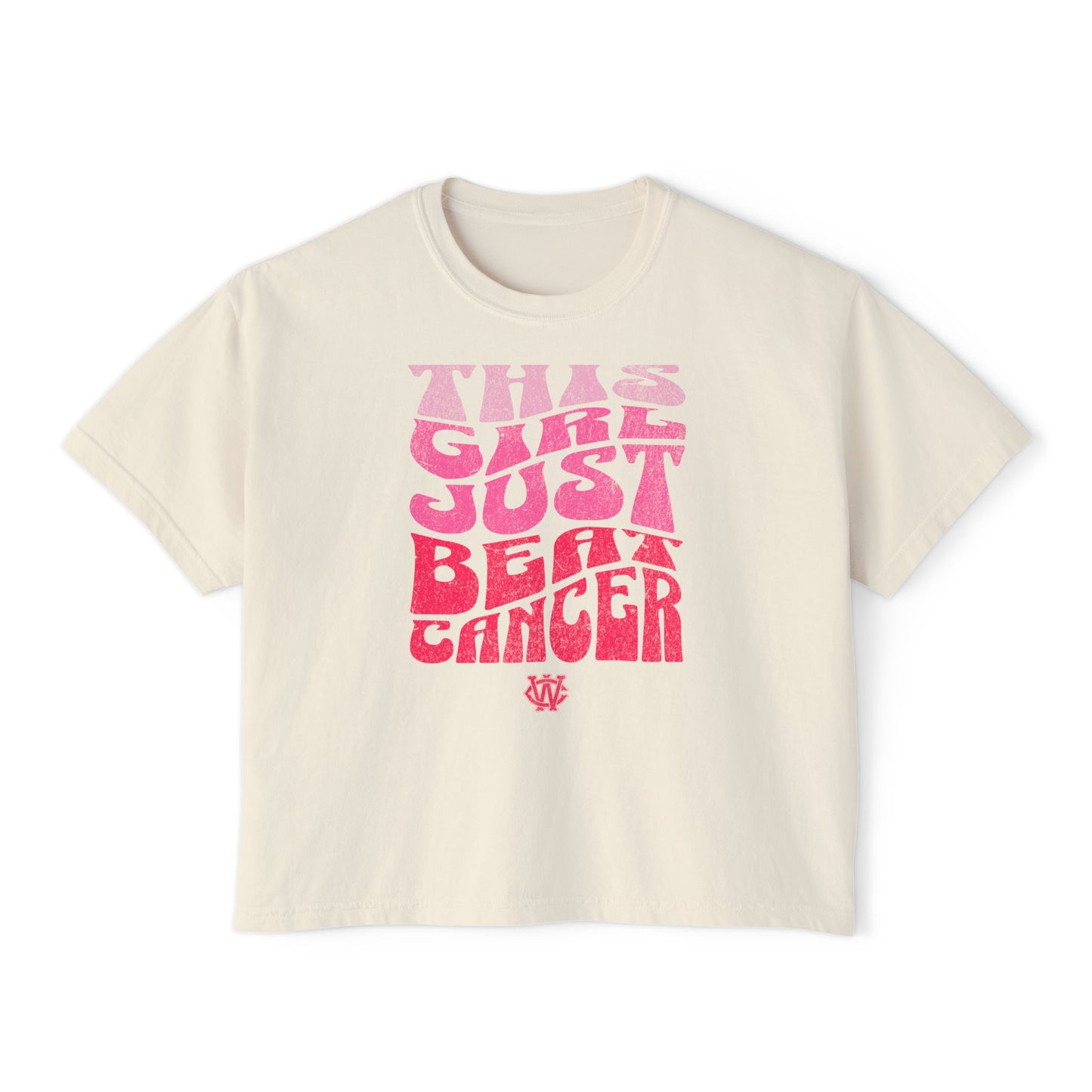 This Girl Beat Cancer (Pink) - Women's Boxy Tee