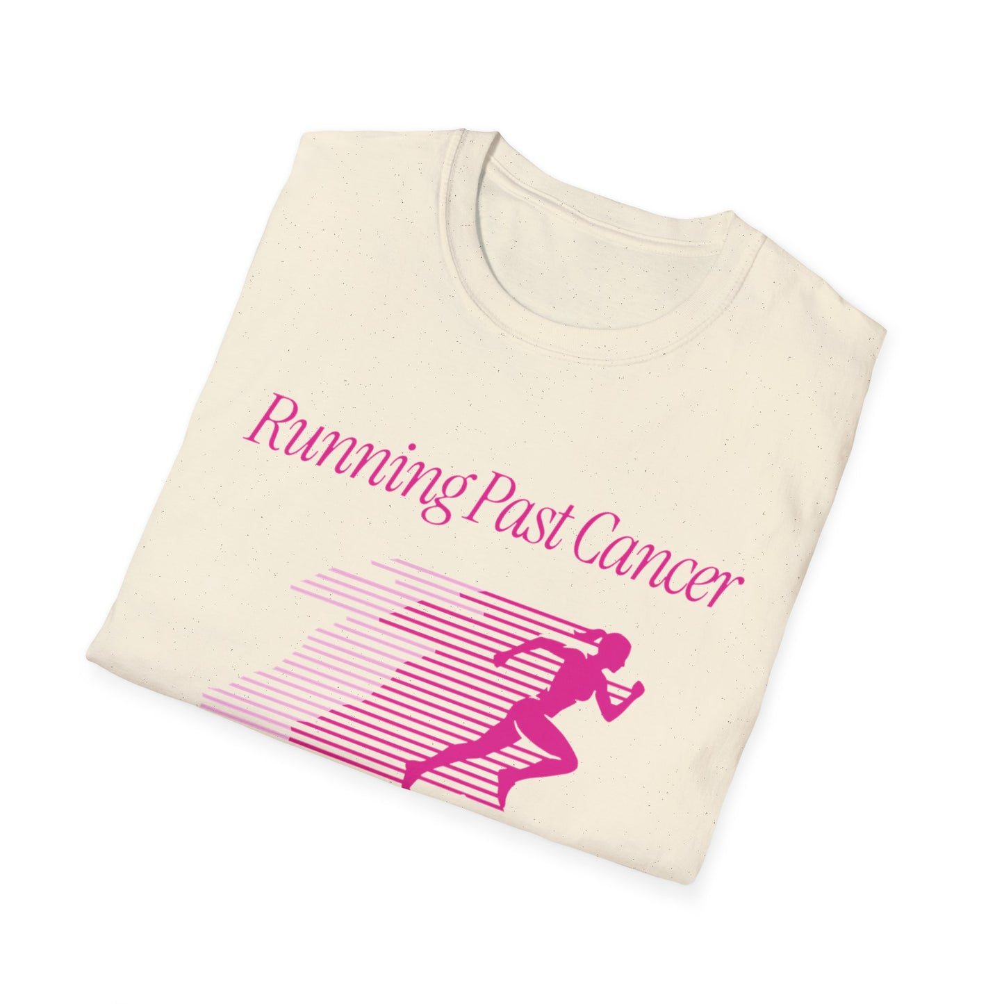 Running Past Cancer (Female) Pink Graphic - Lightweight Everyday Tee