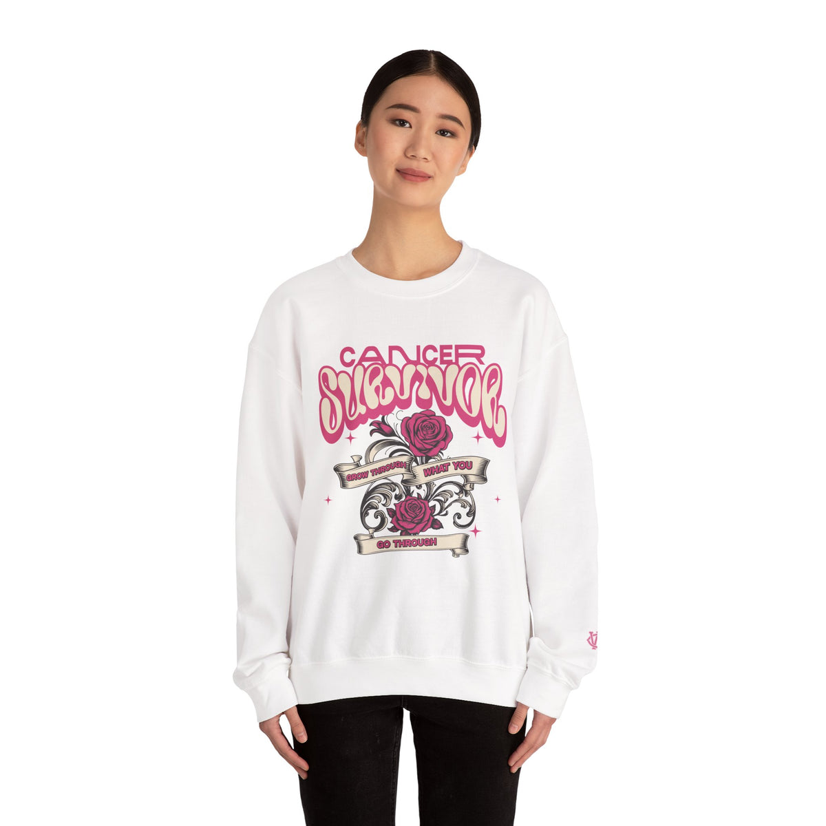 Grow Through What You Go Through - Women's Heavy Blend™ Crewneck Sweatshirt