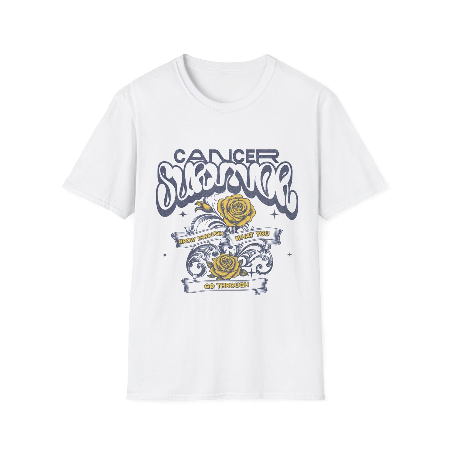 Grow Through (Yellow Flower) - Women's Soft Tee