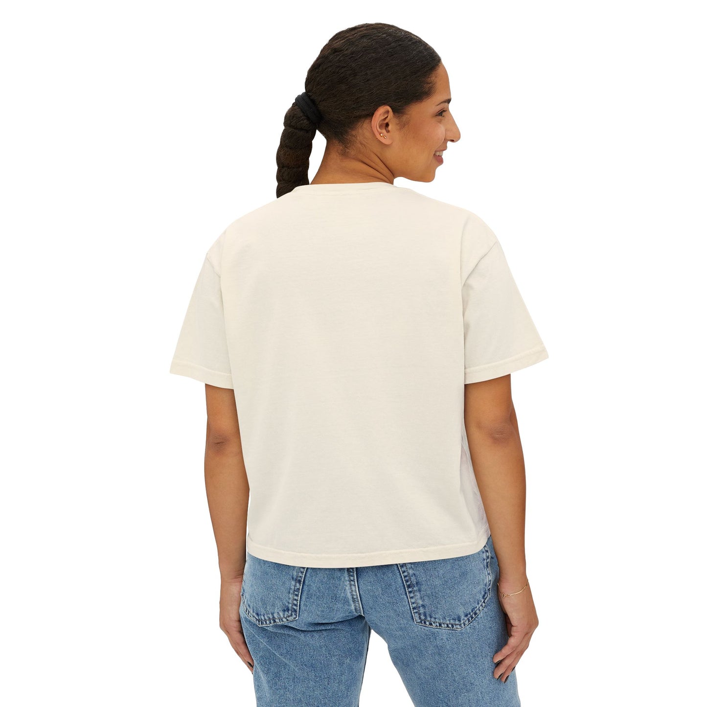 This Girl Beat Cancer (Blue) - Women's Boxy Tee
