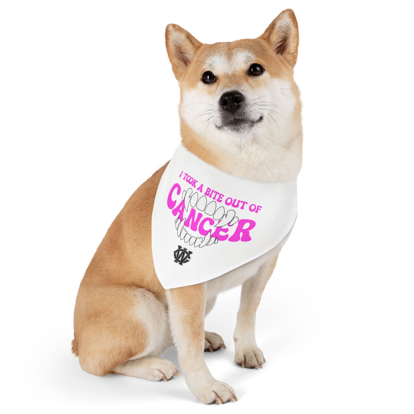 Bite Out of Cancer (Pink) - Dog Bandana