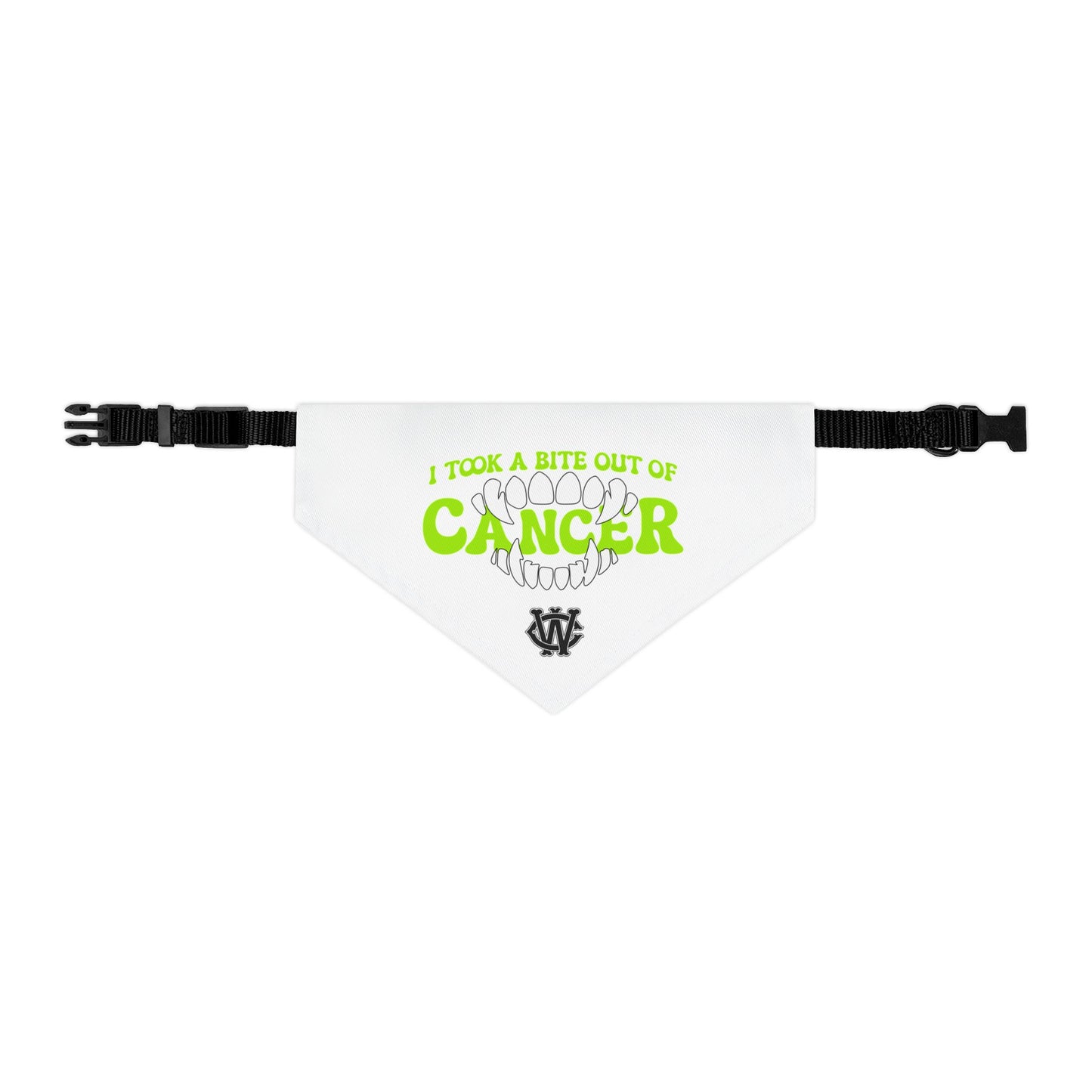 Take a Bite Out of Cancer (Green) - Dog Bandana