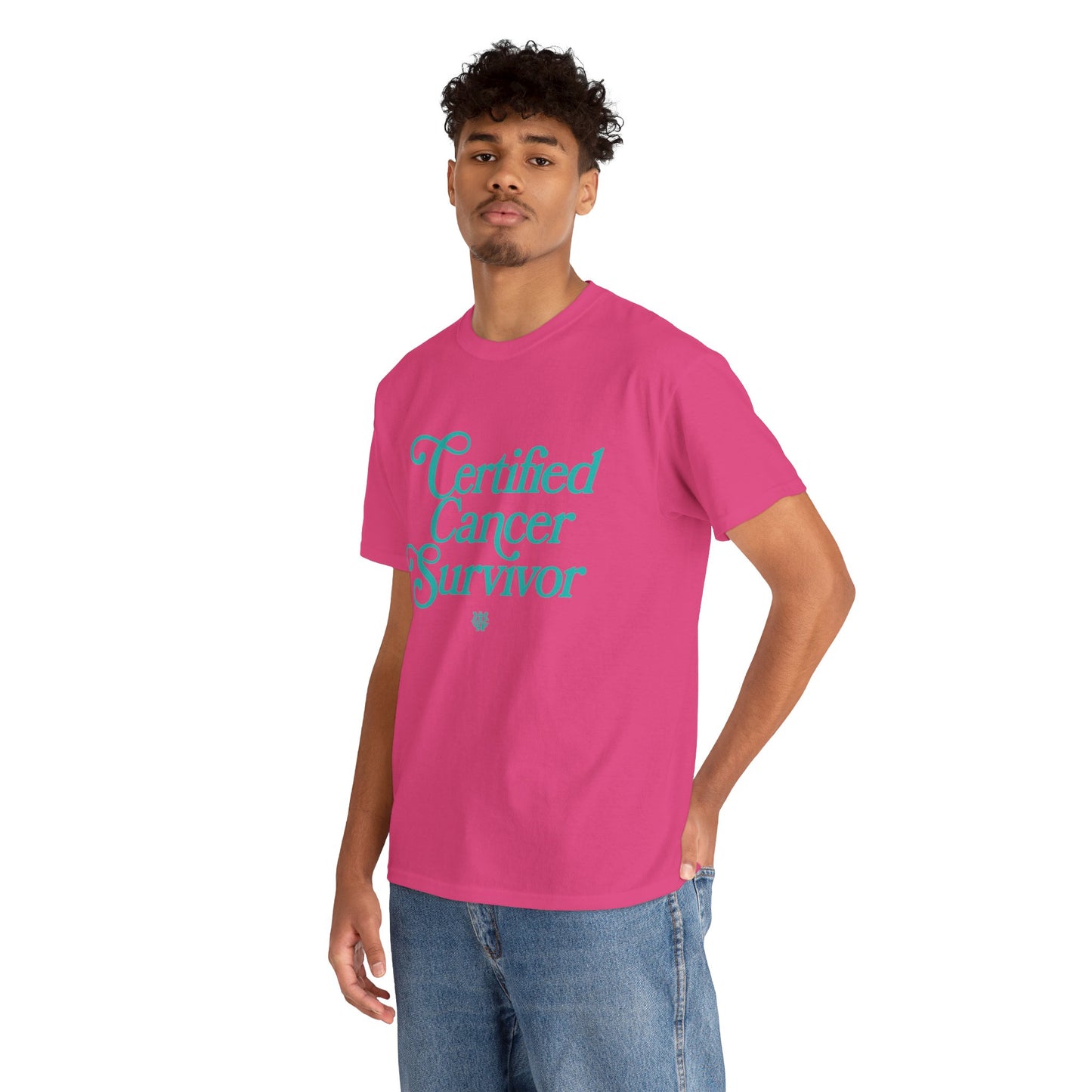 Certified Cancer Survivor - Unisex T-Shirt (Teal Letters)
