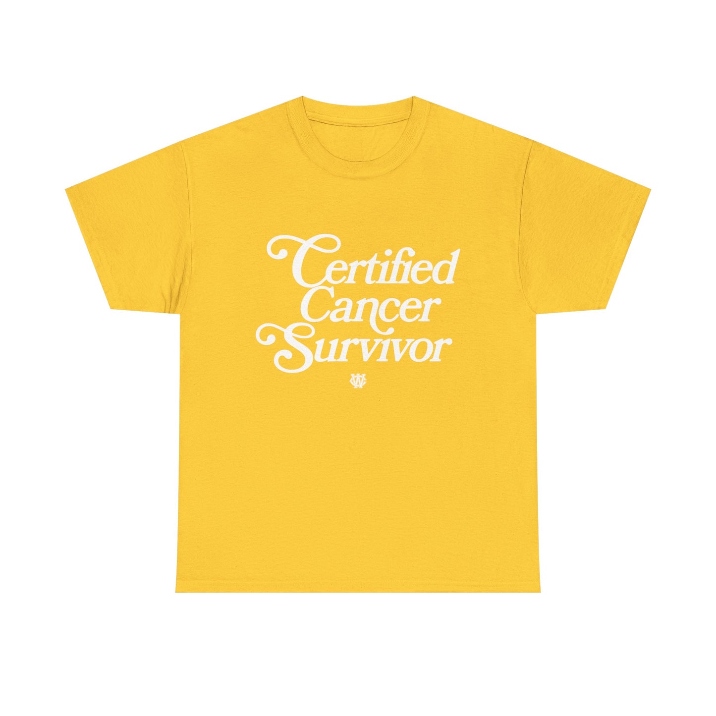 Certified Cancer Survivor - Unisex T-Shirt (White Letters)