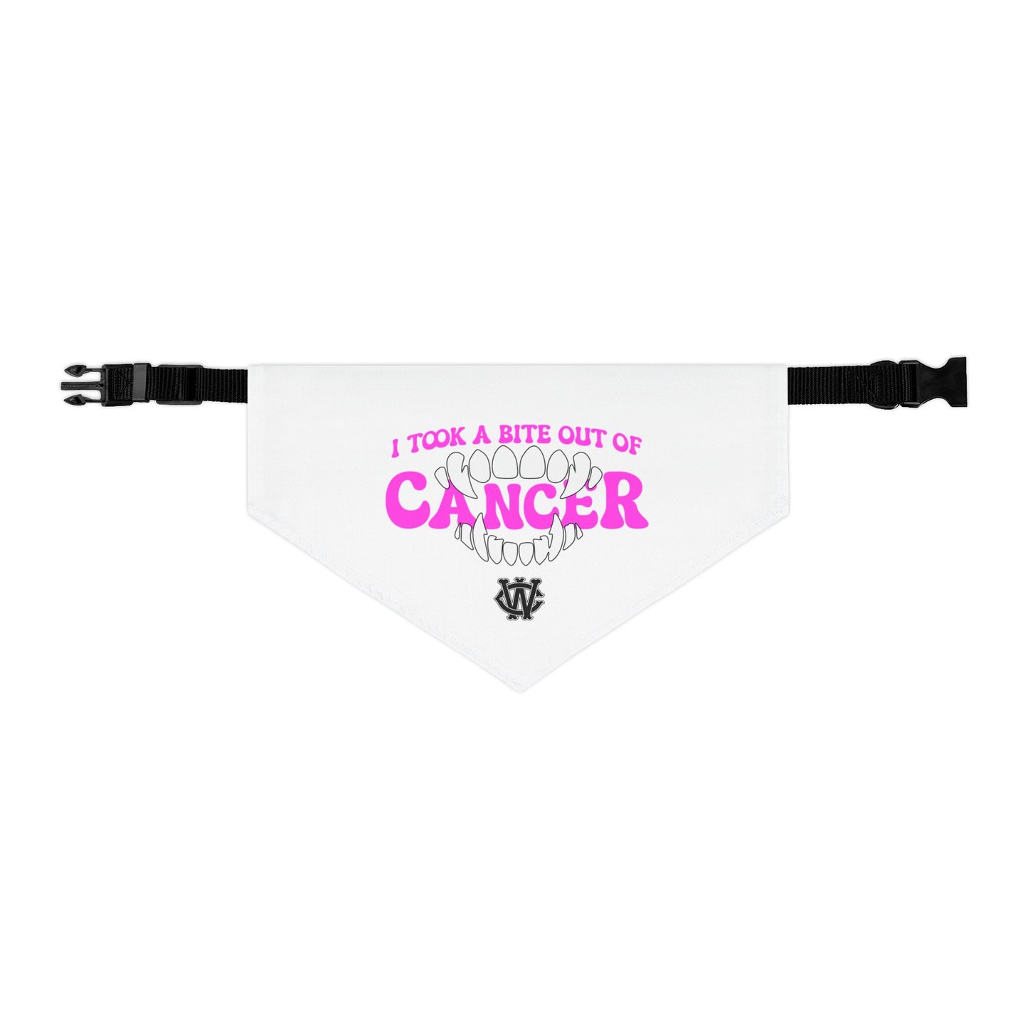Bite Out of Cancer (Pink) - Dog Bandana