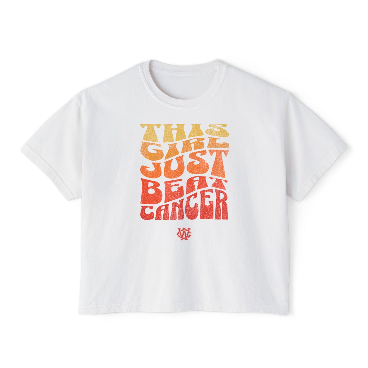 This Girl Beat Cancer (Orange) - Women's Boxy Tee