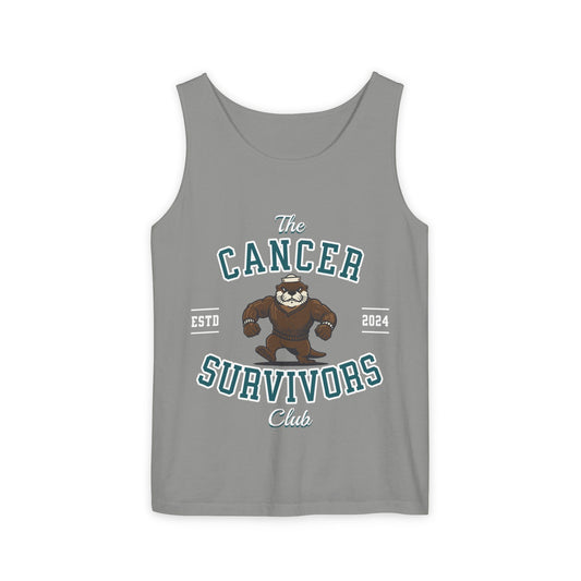 Cancer Survivors Club Tank Top | Unisex Garment-Dyed